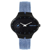 Fastrack, Women's  Watch Analog, Black Dial Blue Denim Strap, 6185NL01